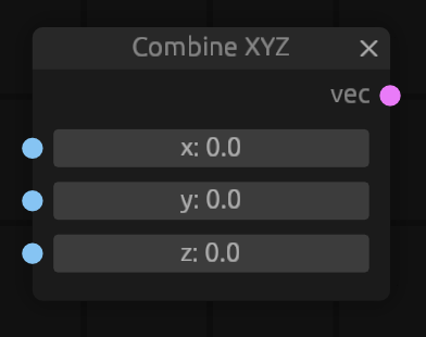 combine xyz node