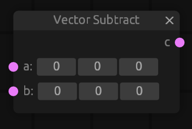 vector subtract node